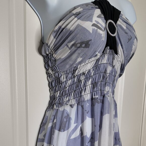 Hibiscus flower Y2K swim suit cover up halter dress Size M - Picture 12 of 12